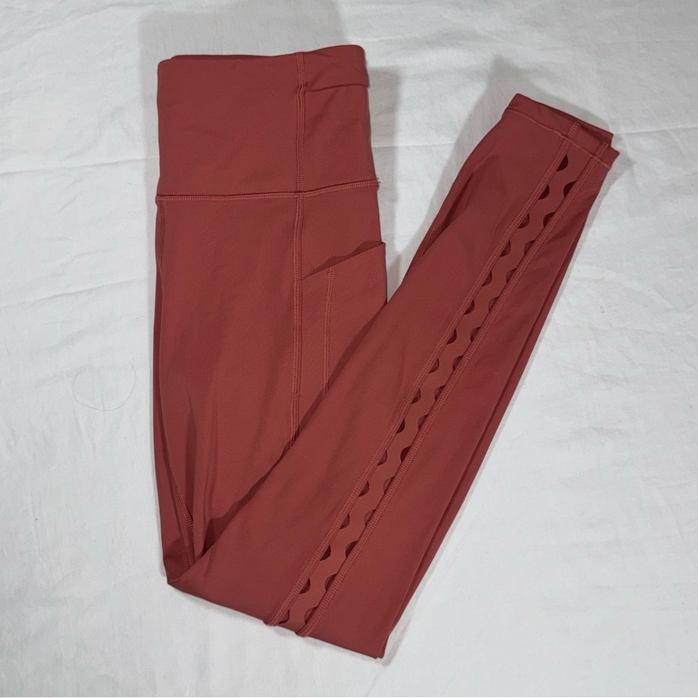 Athleta Leggings Ultimate Stash Craft 7/8 Tight‎ Women's Salmon Size Small-Tall